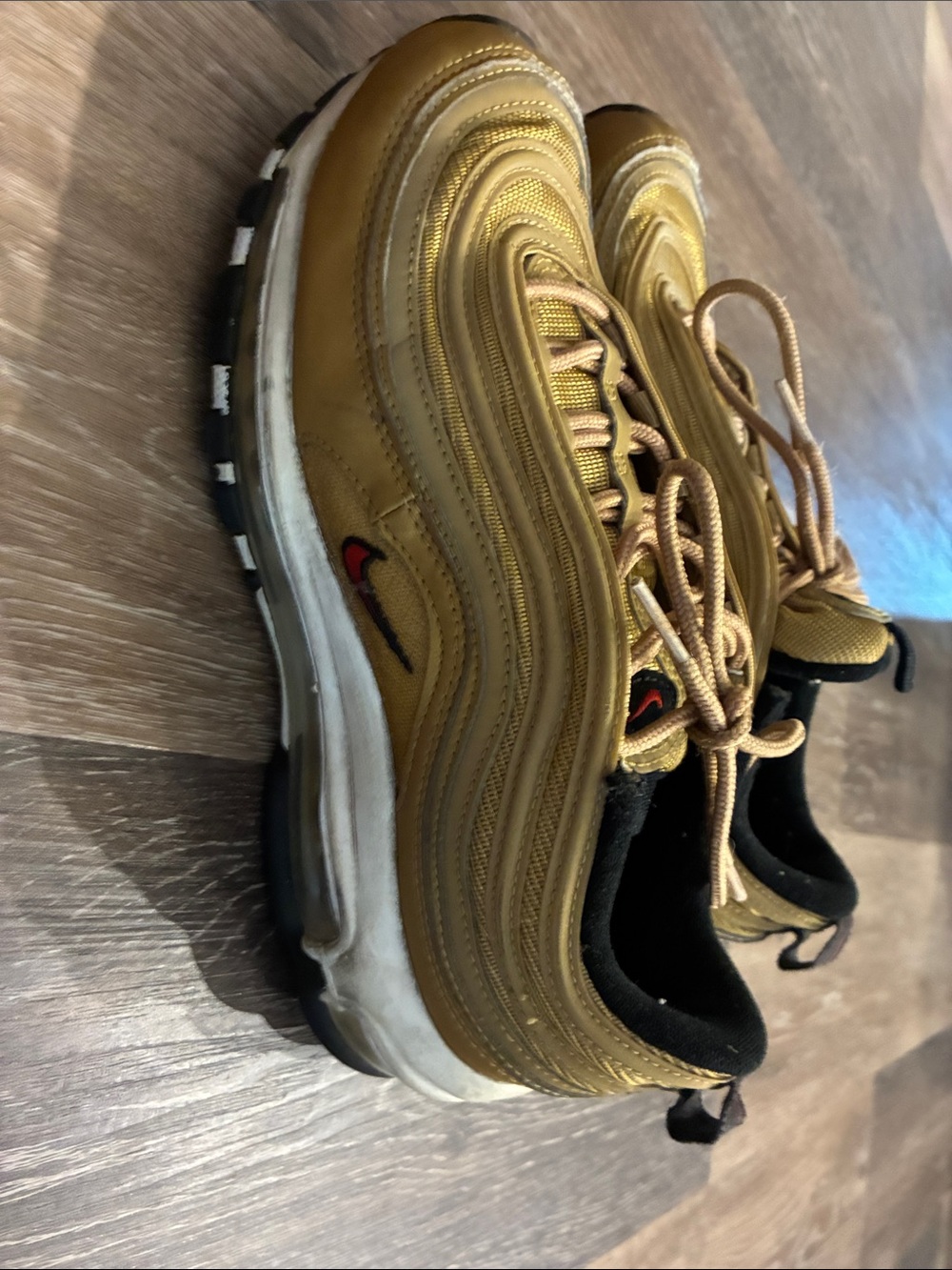 Nike Womens Gold Air Max 97 Casual Sneakers